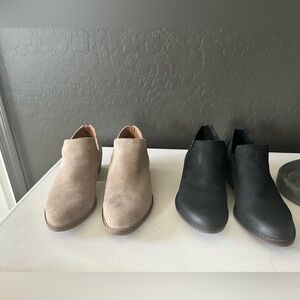 Lucky Brand Women’s Stylish Tan and Black Ankle Boots